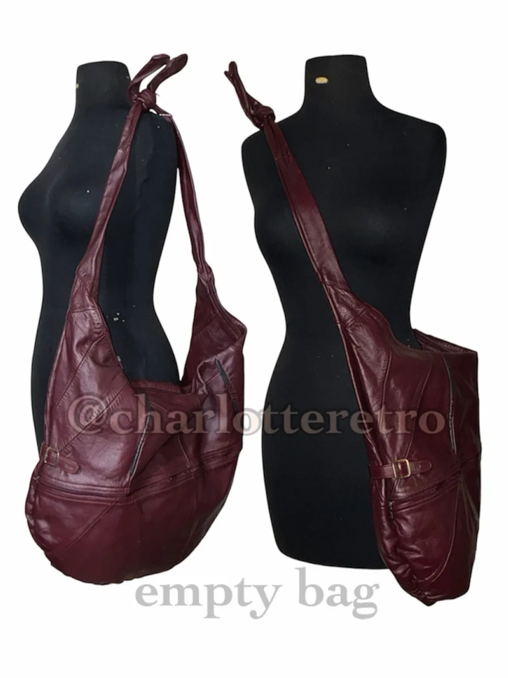 Y2K vtg Monochromatic Patchwork XXL Leather Hobo